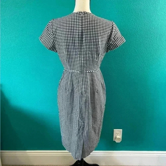 J crew Sheath dress in gingham bi-stretch cotton in size 8 - Picture 4 of 7